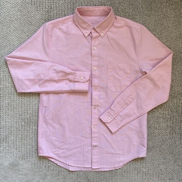 Mack Weldon Small Pink Oxford Button Front Shirt - Picture 2 of 8